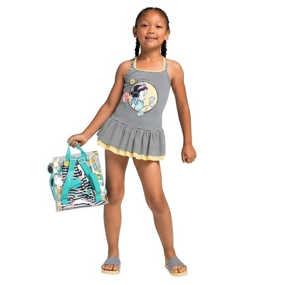 Disney Animators Collection Snow White Striped Tankini Size 4 - Picture 2 of 11